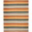 Gold and Grey Striped Wool Kilim 8' x 10' Area Rug