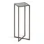 Jaspur Pewter Square Metal and Glass Compact Drink Table