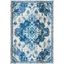 Light Blue Elegance 8'x10' Synthetic Hand-Knotted Area Rug