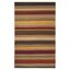 Handmade Red and Gold Striped Wool Kilim Rug 4' x 6'