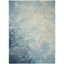 Navy and Light Blue Geometric 9' x 12' Synthetic Area Rug