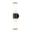 Bronze Opal Glass 2-Light Outdoor Vanity Sconce