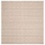 Ivory Square Flat Woven Handmade Wool Rug - Easy Care 5'