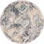 Madison Metro-Mod 6'7" Round Blue Synthetic Area Rug