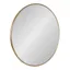 Caskill 40" Round Gold Wood Wall Mirror