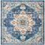 Madison Blue and Light Blue Square Synthetic Rug