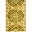 Hand-Tufted Honey and Green Wool Medallion Rug, 2'6" x 4'