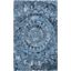 Blue Hand-Tufted Wool Rectangular Area Rug 6' x 9'