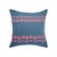 Mallard Blue and Hibiscus Tufted Throw Pillow