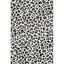 Dark Grey Leopard Print Tufted Synthetic Area Rug, 4' x 6'