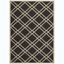 Black and Beige Trellis Indoor/Outdoor Area Rug