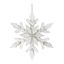 Rustic White-Washed Wooden Snowflake Ornament Set