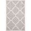 Beige and Light Grey Geometric Synthetic Area Rug