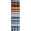 Handmade Blue and Orange Striped Wool Runner Rug