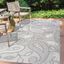 Paisley Light Gray & Ivory Boho Indoor/Outdoor Rug - 3x5 Feet