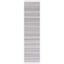 Gray and Beige Striped Kilim Wool Runner Rug