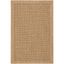 Natural Sisal Geometric Hand-Knotted 4' x 6' Area Rug