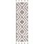 Hand-Knotted Brown/Ivory Wool Area Rug - 27"x7"