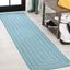 Aqua and Light Gray Chevron Indoor/Outdoor Rug