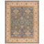 Light Blue Floral Handmade Wool 8' x 10' Area Rug