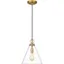 Harper Rubbed Brass Transitional Globe Pendant Light