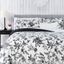 Twin Black and White Microfiber French Toile Duvet Cover Set