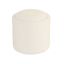 Cream Boucle Round Tufted Storage Ottoman