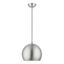 Stockton Brushed Nickel and Chrome Globe Pendant Light