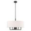 English Bronze 6-Light Modern Drum Pendant Chandelier