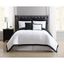 White and Black Microfiber Reversible Full Bed Set