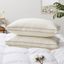 Organic Cotton Down Feather Gusseted Bed Pillows Set of 2