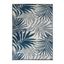 Blue Floral Reversible Synthetic 5' x 7' Indoor Outdoor Rug