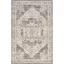 Elegant Gray Medallion 4' x 6' Easy-Care Synthetic Area Rug