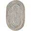 Cape Cod Blue and Natural Oval Jute Area Rug 3' x 5'