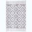 Braided Pink Geometric Shag Synthetic Area Rug, 6'7" x 9'