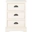 Transitional White Pine 3-Drawer Rectangular Side Table