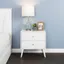 Milo Mid-Century Modern White 2-Drawer Nightstand