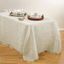 Ivory Rectangular Fringed Jute Tablecloth