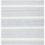 Ivory and Silver Striped Wool Square Area Rug, 5' x 5'