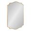 Hollyn Glam Scalloped 34" Gold Leaf Rectangular Wall Mirror