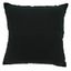 Black Linen Fringed Design Down-Filled Throw Pillow, 20"x20"