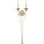 Farmhouse White & Gilded Gold Leaf 2-Light Wall Sconce