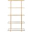 Francis 5-Tier Gold and Clear Glass Etagere