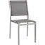 Silver Gray Aluminum Mesh Outdoor Dining Chair