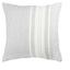 Light Grey and White Striped Linen Throw Pillow