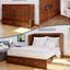 Hamilton Queen Walnut Wood Murphy Bed Chest with Drawer