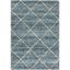 Hand-Loomed Artisan Blue Wool Rug, 4' x 6', Transitional Tufted Design