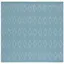 Aqua Geometric Low Pile Square Area Rug