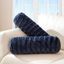 Blue Faux Fur Decorative Bolster Pillow Set of 2