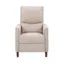 Alder Beige Soft Fabric Manual Recliner with Metal Frame